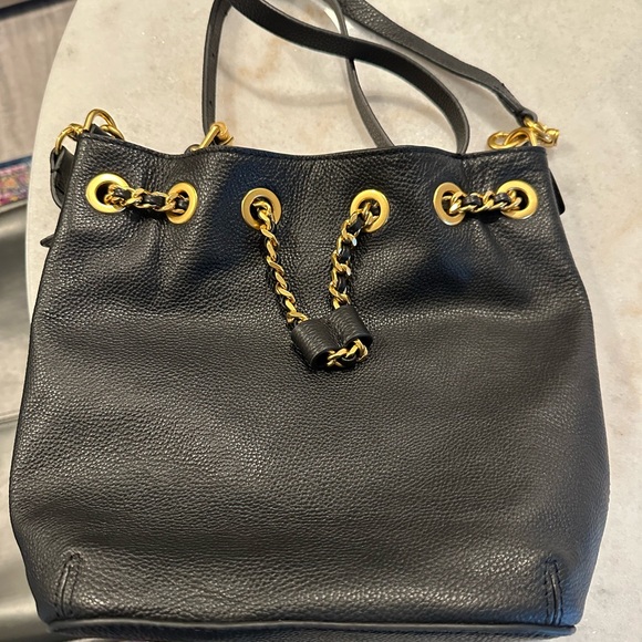 Rebecca minkoff NWOT black leather bucket bag - Picture 1 of 3